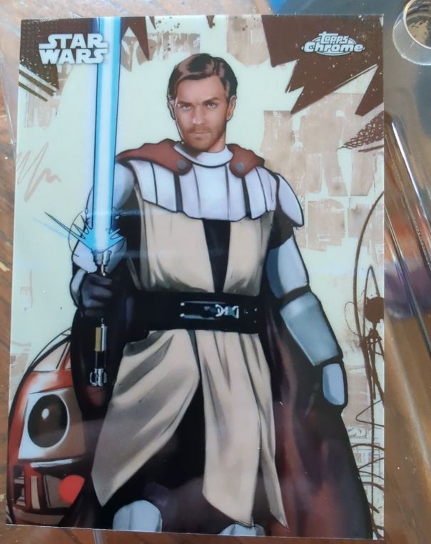 2025 Topps Chrome Star Wars Galactic Graffiti #GG-15 Obi-Wan Kenobi — front