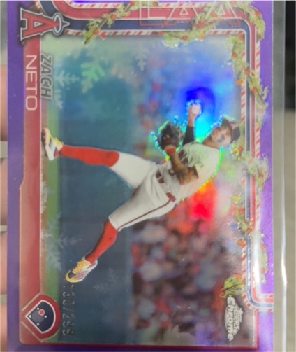 2025 Topps Holiday #H149 Zach Neto — front