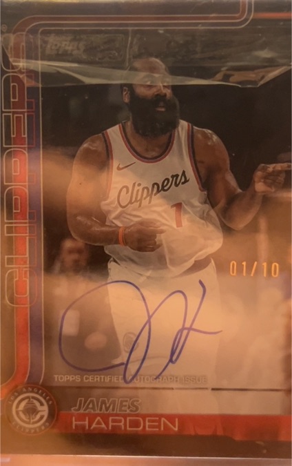 2021 Topps James Harden #01/10 Los Angeles Clippers — front