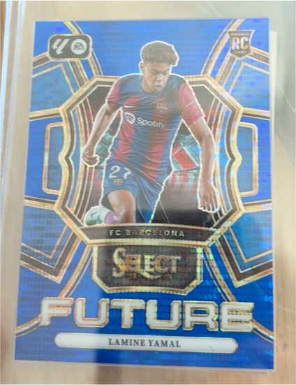 2023-24 Panini Select La Liga #15 Lamine Yamal Rookie Future Silver Prizm — front