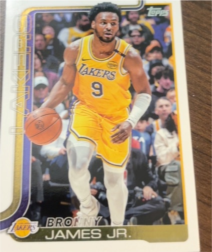 2025-26 Topps #152 Bronny James Jr. — front
