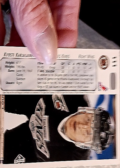 1992-93 Upper Deck #111 Kyosti Karjalainen — back
