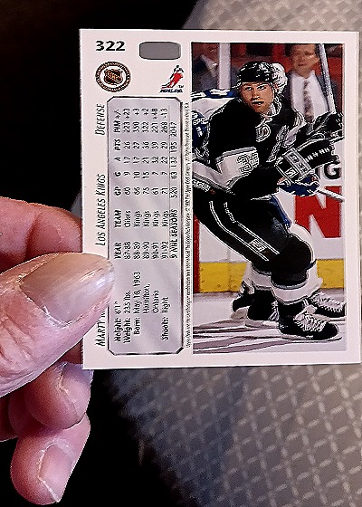 1992-93 Upper Deck #322 Marty McSorley — back
