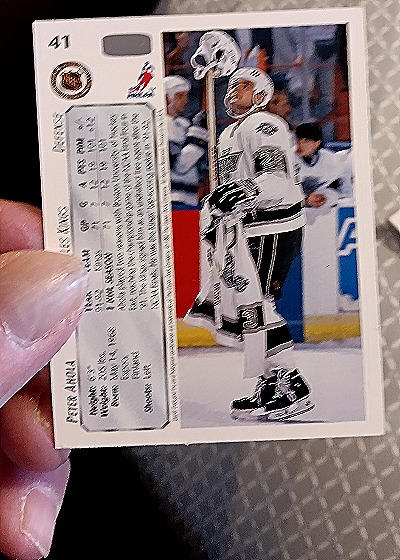 1992-93 Upper Deck #41 Peter Ahola — back