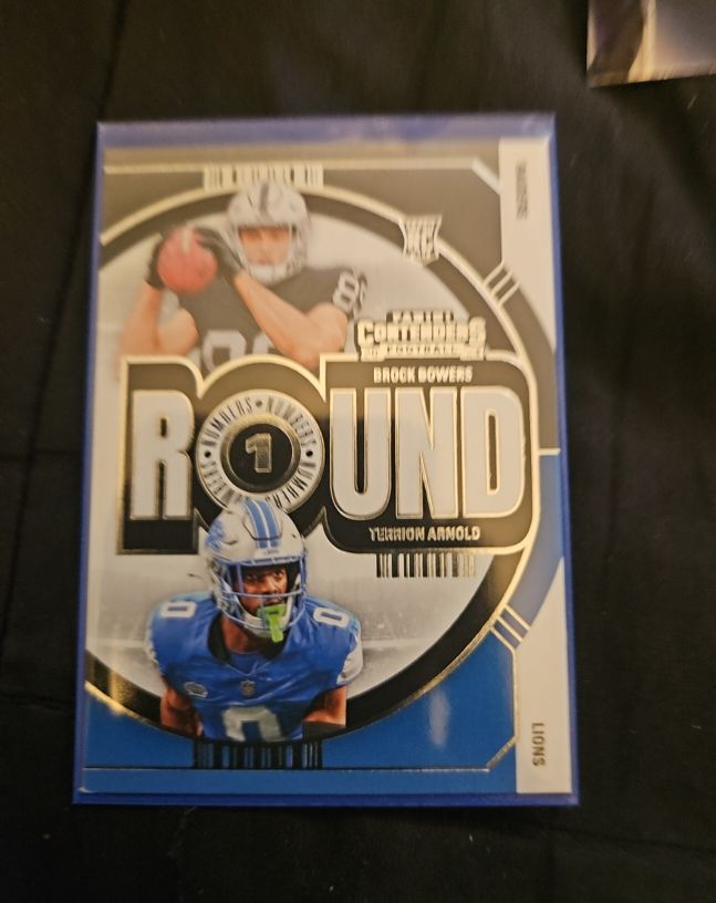 2024 Panini Contenders Round Numbers #23 Brock Bowers/Terrion Arnold — front