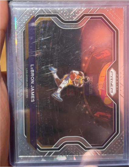2020-21 Panini Prizm #1 LeBron James Kobe Tribute Dunk — front