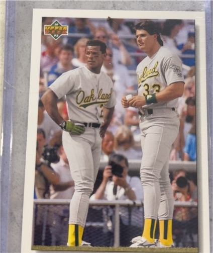 1992 Upper Deck #640 Diamond Skills Checklist Rickey Henderson / Jose Canseco — front