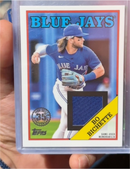 2023 Topps Series 1 1988 Topps Baseball Relics #88R-BBI Bo Bichette — front