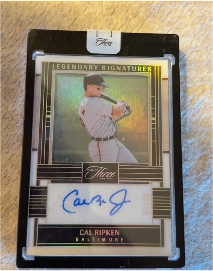 2024 Panini Three & Two Legendary Signatures #Cal Ripken — front