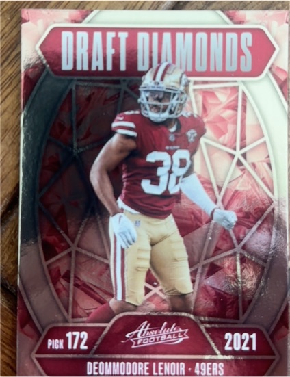 2021 Panini Absolute Draft Diamonds #DD-DLR Deommodore Lenoir — front