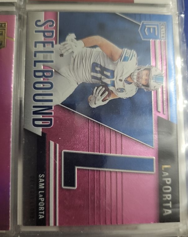2024 Panini Donruss Elite #17 Sam LaPorta Spellbound Pink — front