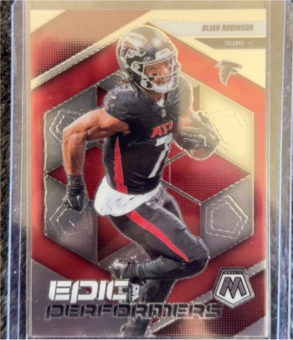 2025 Panini Mosaic Epic Performers #8 Bijan Robinson — front