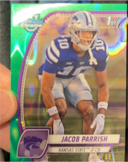 2024 Bowman University Chrome #82 Jacob Parrish — front