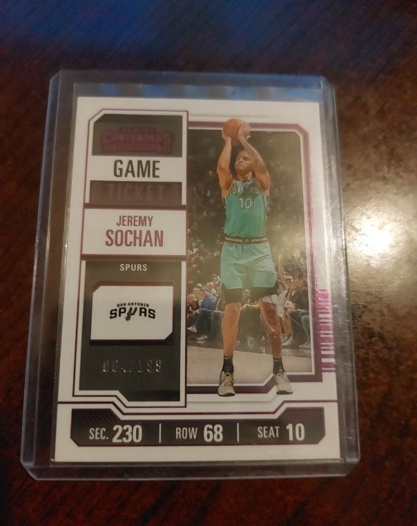 2023 Panini Contenders Game Ticket #10 Jeremy Sochan — front