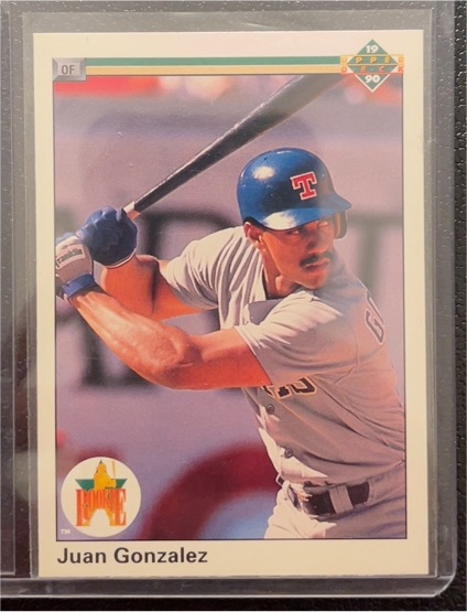 1990 Upper Deck #72 Juan Gonzalez — front