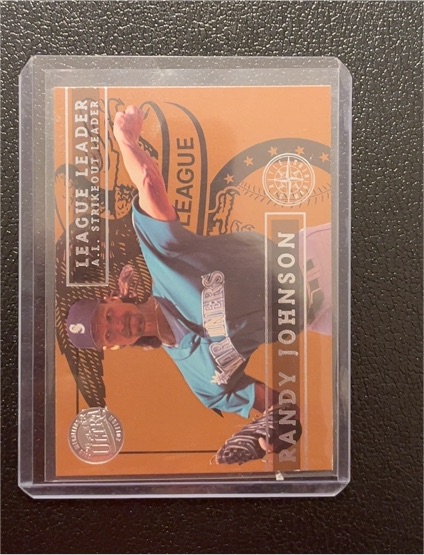 1995 Fleer Ultra #4 Randy Johnson League Leaders — front