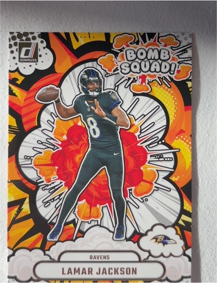 2025 Donruss #BS-LJN Lamar Jackson Bomb Squad — front