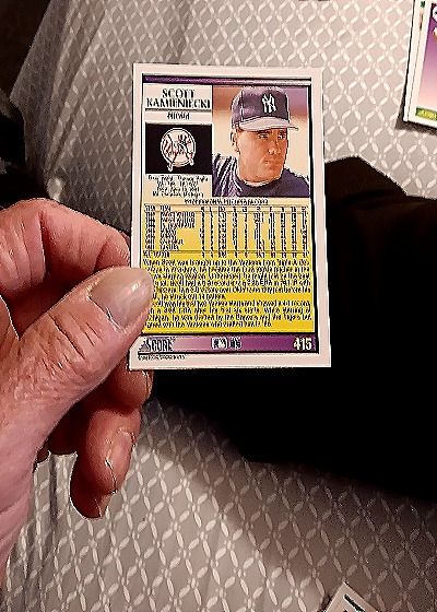 1991 Score #415 Scott Kamieniecki — back