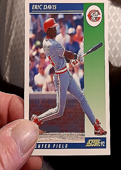 1992 Score #44 Eric Davis — front