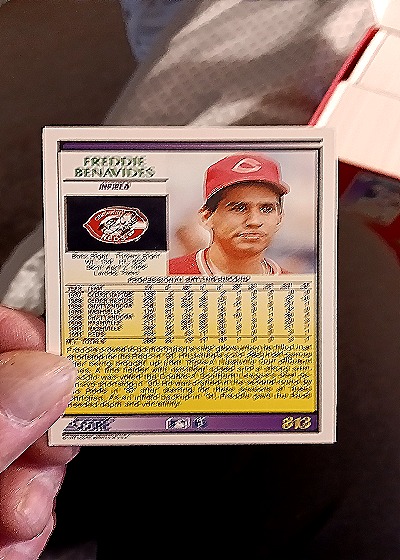 1992 Score #813 Freddie Benavides — back