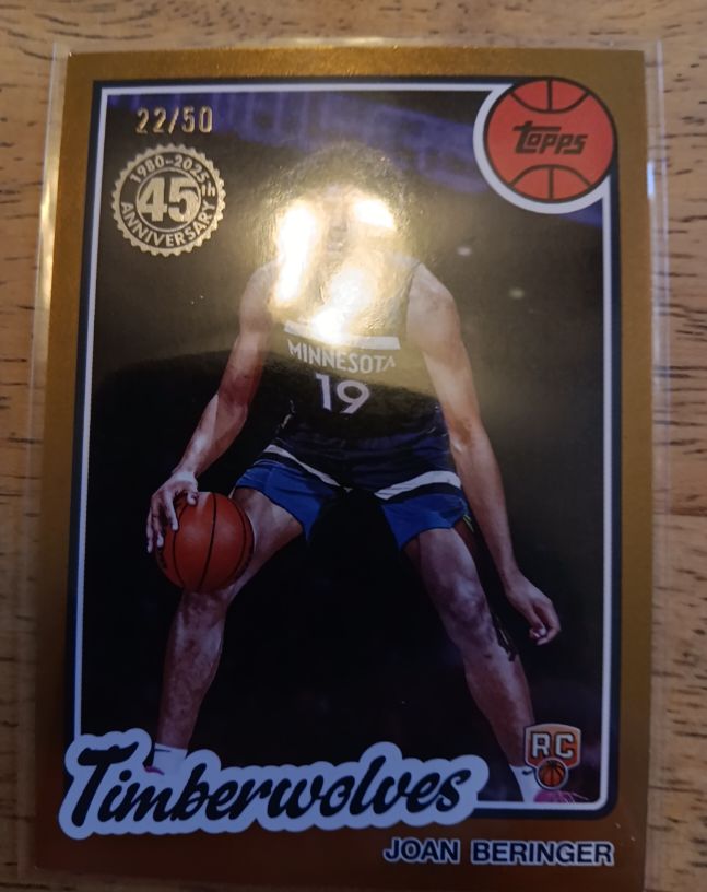 2025 Topps NBA Basketball Joan Beringer RC Rookie #80BK-63 — front