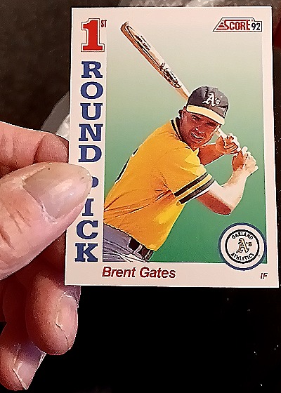 1992 Score #805 Brent Gates — front