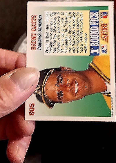 1992 Score #805 Brent Gates — back
