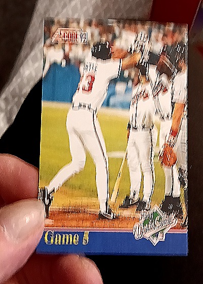 1991 Score #135 Braves Bomb Twins — front