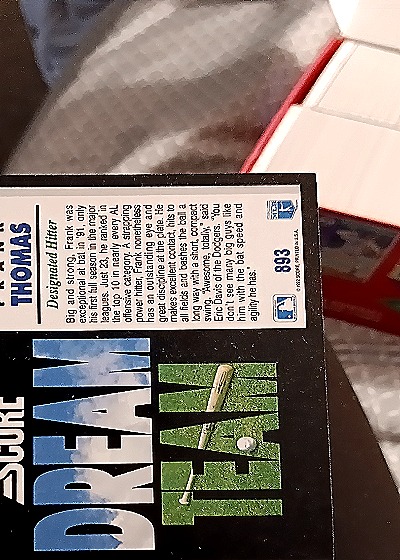 1992 Score Dream Team #893 Frank Thomas — back