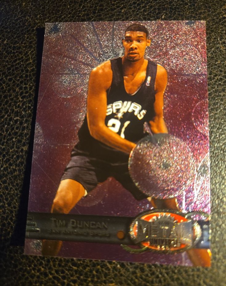 1997-98 Skybox Metal Universe #66 Tim Duncan — front