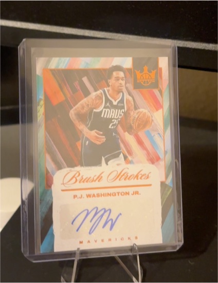 2024-25 Panini Court Kings Brush Strokes #BR-WAS P.J. Washington Jr. — front