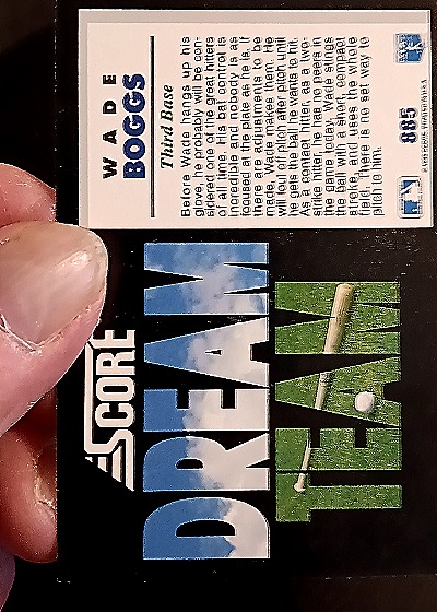 1992 Score Dream Team #885 Wade Boggs — back