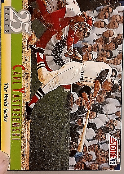 1992 Score #B17 Carl Yastrzemski 25 Years The World Series — front