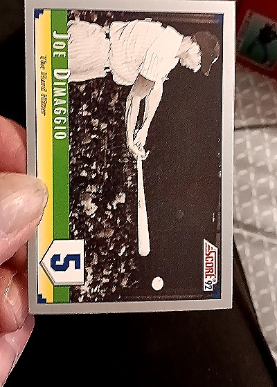 1992 Score #B12 Joe DiMaggio The Hard Hitter — front