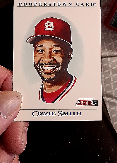 1992 Score #B9 Ozzie Smith Cooperstown Card — front