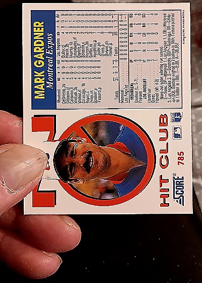 1992 Score #785 Mark Gardner — back