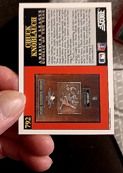1991 Score #792 Chuck Norris — back