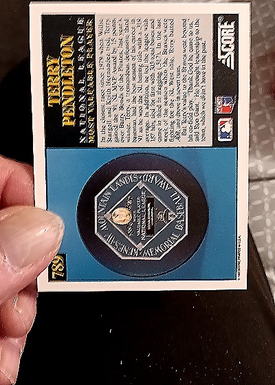 1992 Score #789 Terry Pendleton — back