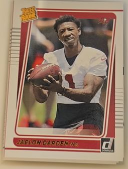 2021 Donruss #288 Jaelon Darden Rated Rookie Portrait — front