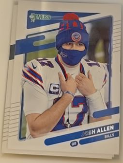 2021 Panini Donruss #225 Josh Allen Mask Photo Variation — front