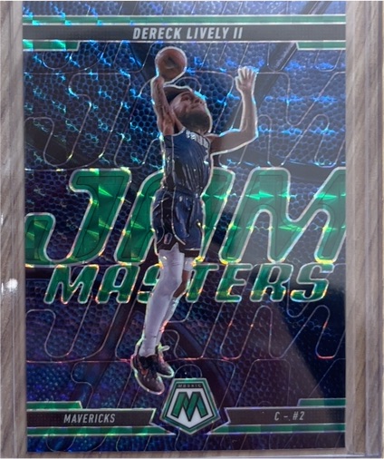 2024-25 Panini Mosaic #18 Dereck Lively II Jam Masters Green Mosaic — front