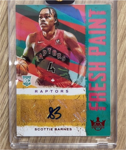 2021-22 Panini Court Kings #FP-SBN Scottie Barnes Fresh Paint Rookie Auto — front