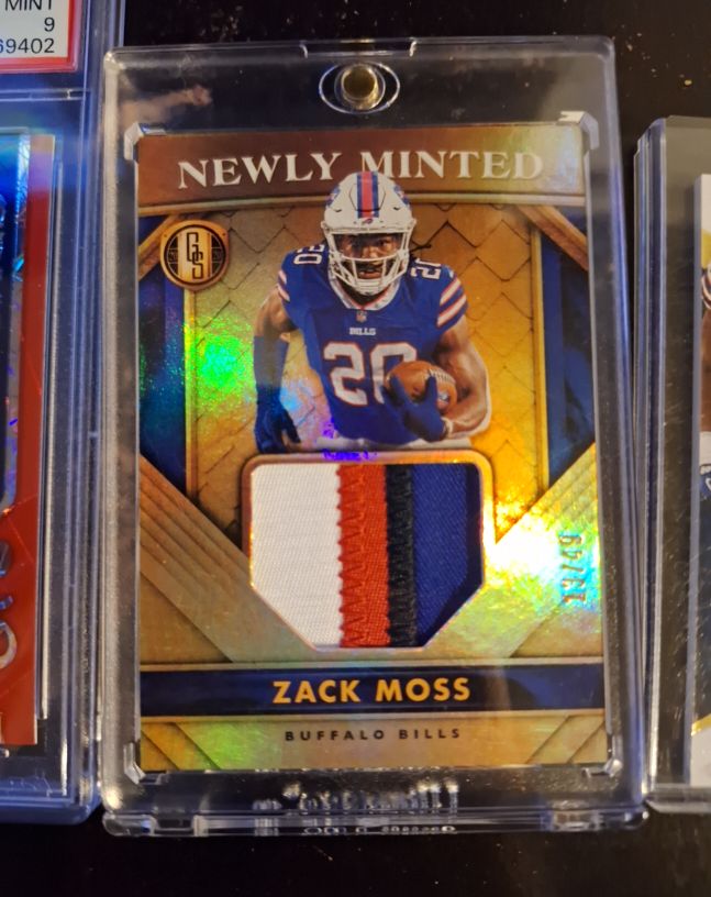 2020 Panini Gold Standard Newly Minted Patch Zack Moss — front