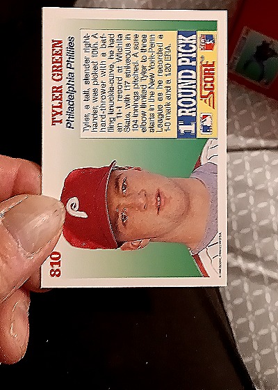 1992 Score #810 Tyler Green 1st Round Pick — back