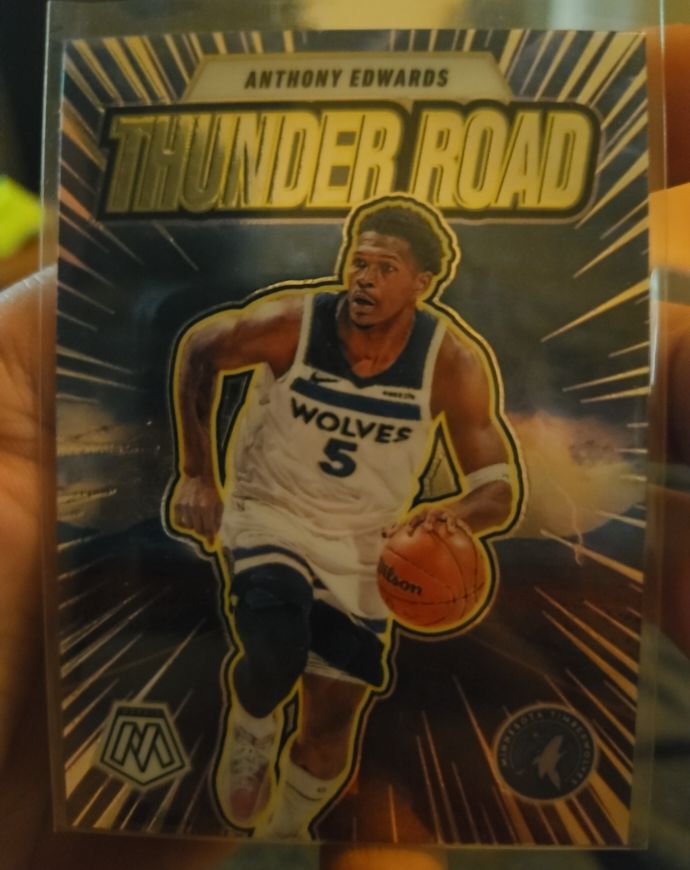 2024-25 Panini Mosaic Thunder Road #4 Anthony Edwards — front