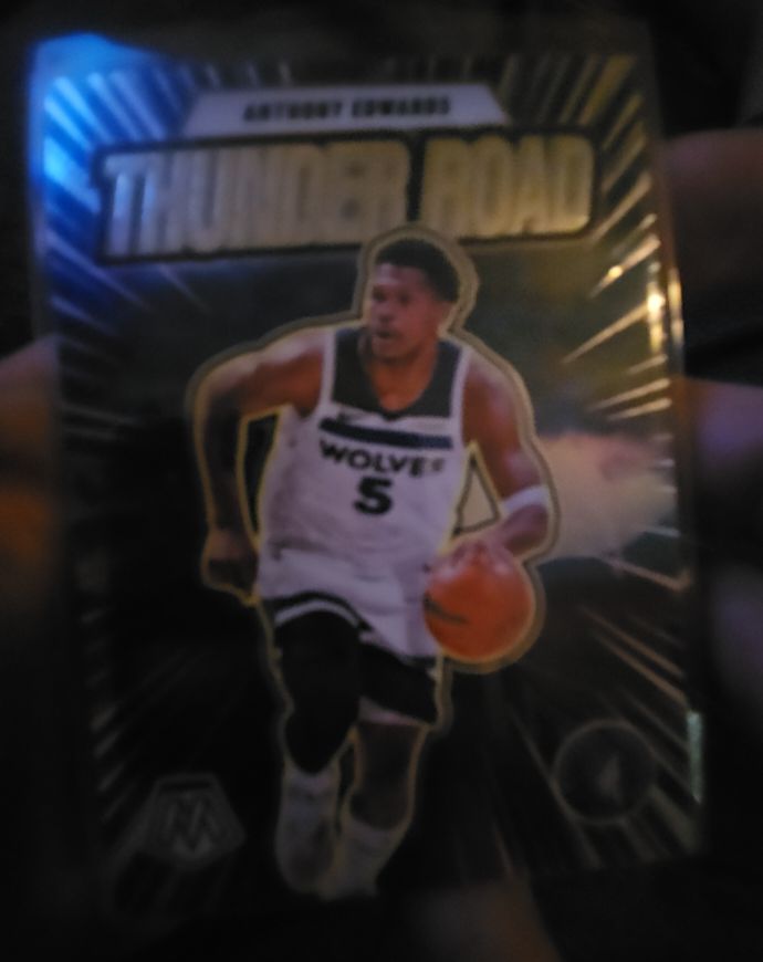 2024-25 Panini Mosaic Thunder Road #4 Anthony Edwards — front
