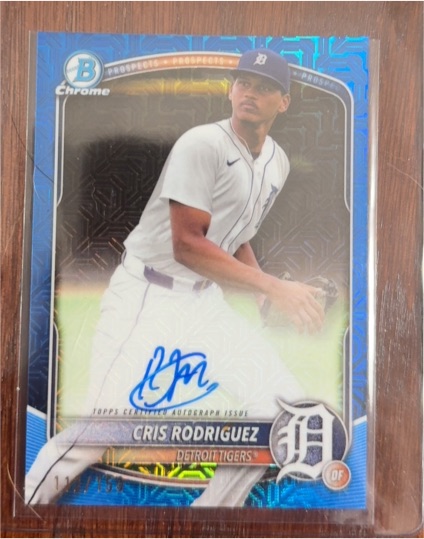 2025 Bowman Chrome #BMA-CR Cris Rodriguez — front