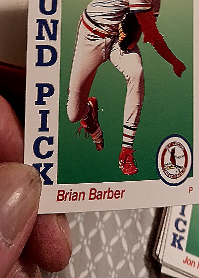 1992 Score #803 Brian Barber — front