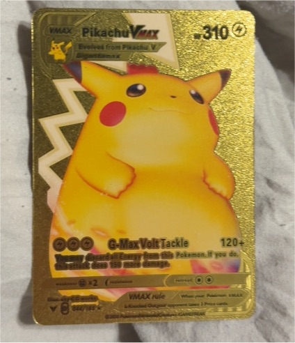 Pikachu VMAX Gold Foil Fan Art Card — front