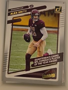 2021 Donruss Highlights #HI-20 Alex Smith Washington Football Team — front